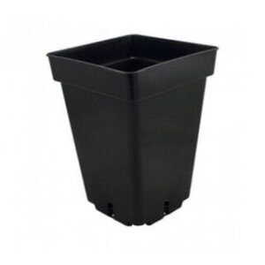 6.5 Liter Topf viereckig/schwarz, 19.4 x 19.4 x 24.2 cm