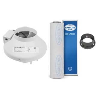 Lüfter + Aktivkohle Set 323 m³/h, Systemair RVK125L + Can Lite 300