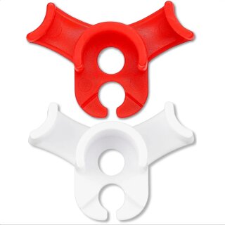 LST Clips 90° Clips, Rot/Weiß, 42 Stück