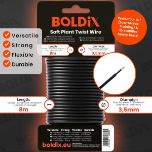 Flexibler Pflanzendraht mit weicher Gummi-Ummantelung, 8m...