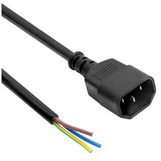 Netzanschlusskabel 20 cm schwarz