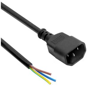 Netzanschlusskabel 20 cm schwarz