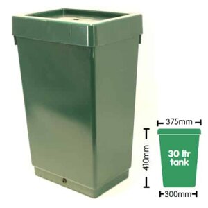 Autopot Wassertank 30 L, Deckel, 9 mm Anschluss, Gummidichtung