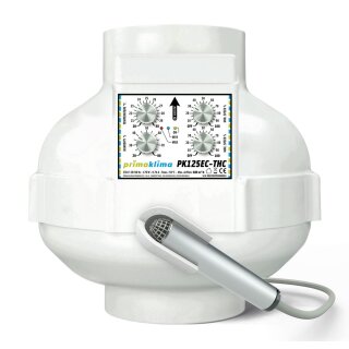 Prima Klima PK125EC-THC Radialventilator 680 m³/h, Temp./Drehzahl, Luftfeuchtigkeit
