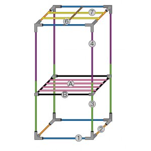 PlantaRoom Pro 100, FB: schwarz, 100 x 100 x 200 cm